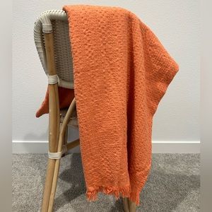 Bright coral textured throw from Opalhouse